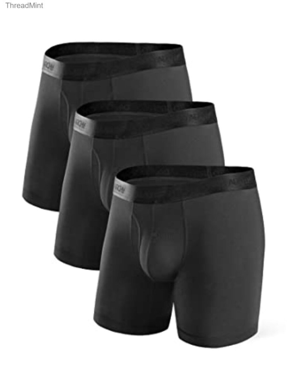 Modal Boxer Briefs Second Skin Trunks Moisture Wicking Underwear 3.5" Inseam